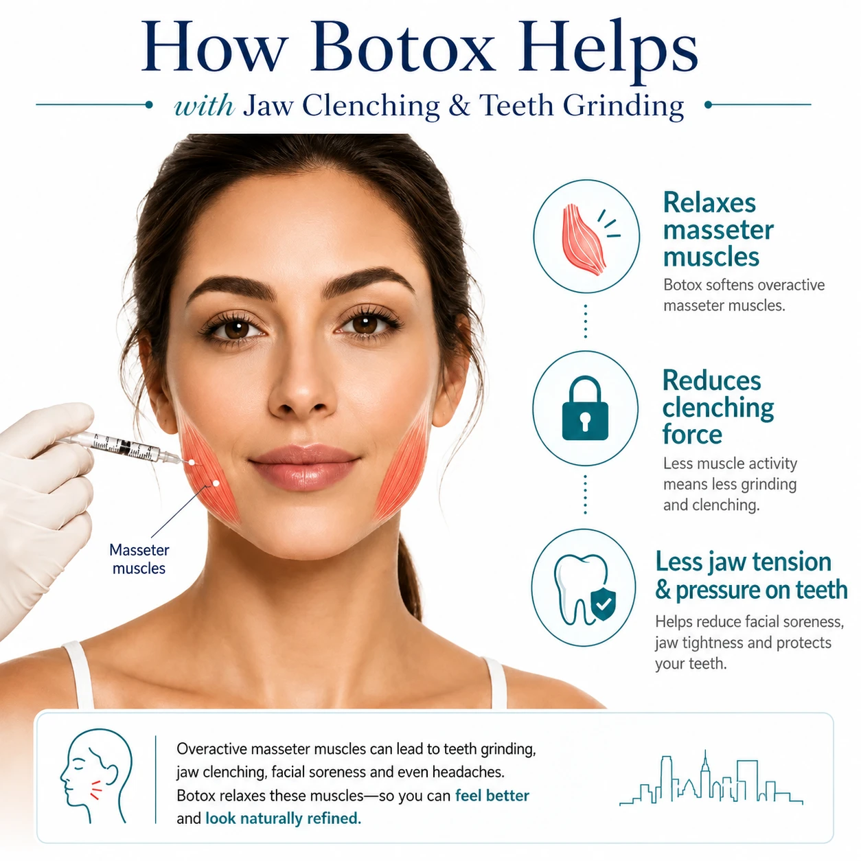 Botox for clenching and jaw muscle tension at Elite Smiles of La Jolla and Elite Dental Care in Chula Vista