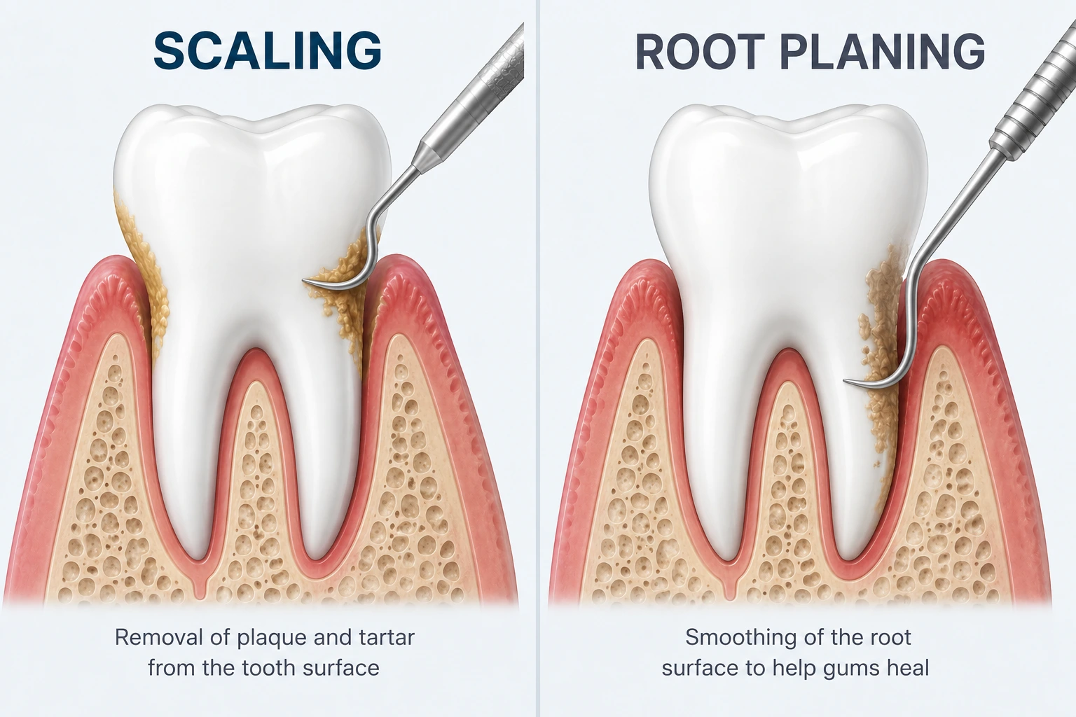 Scaling and root planing deep cleaning at Elite Smiles of La Jolla and Elite Dental Care in Chula Vista