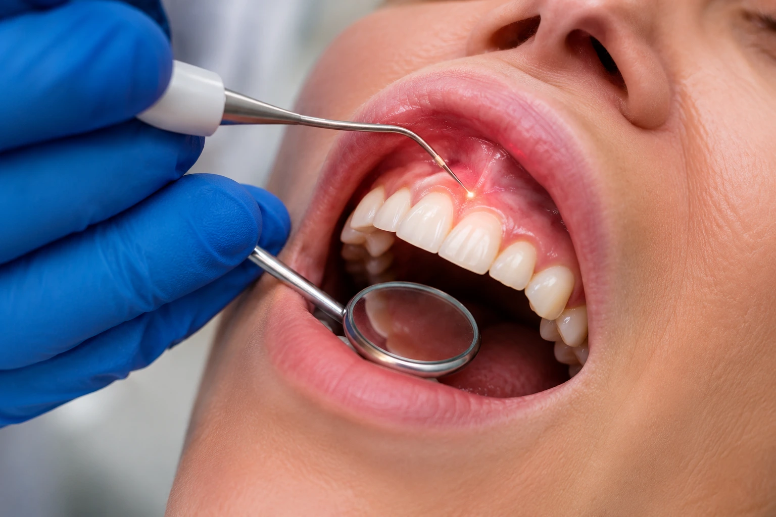 Soft tissue procedure treatment including gum contouring and frenectomy in La Jolla and Chula Vista